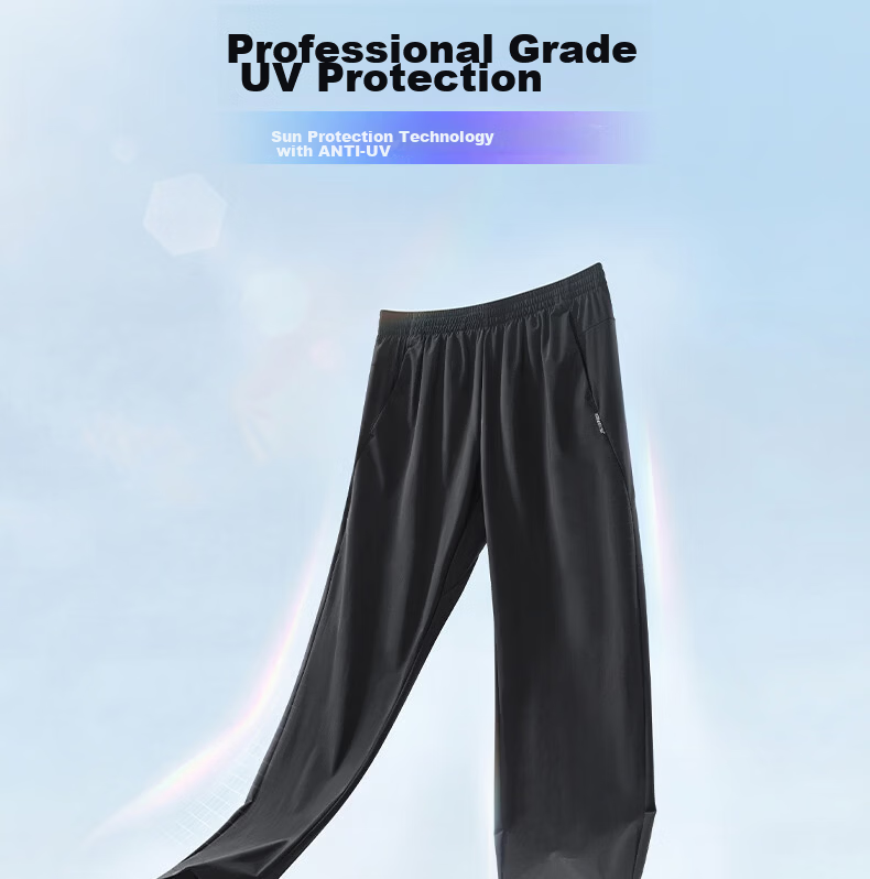 361° Men's Spring Summer Sun Protection Outdoor Sports Casual Loose Cooling Heat Shield U-Shaped Pants 652614707-1 4