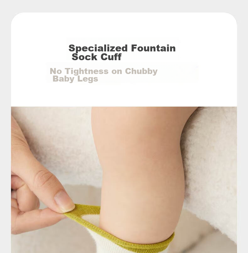 Babycare Children's Socks Boys Cotton Socks Girls Floor Socks Baby Toddler Socks Newborn Infant Socks Milk Coffee Green 3 Pairs Size S 52
