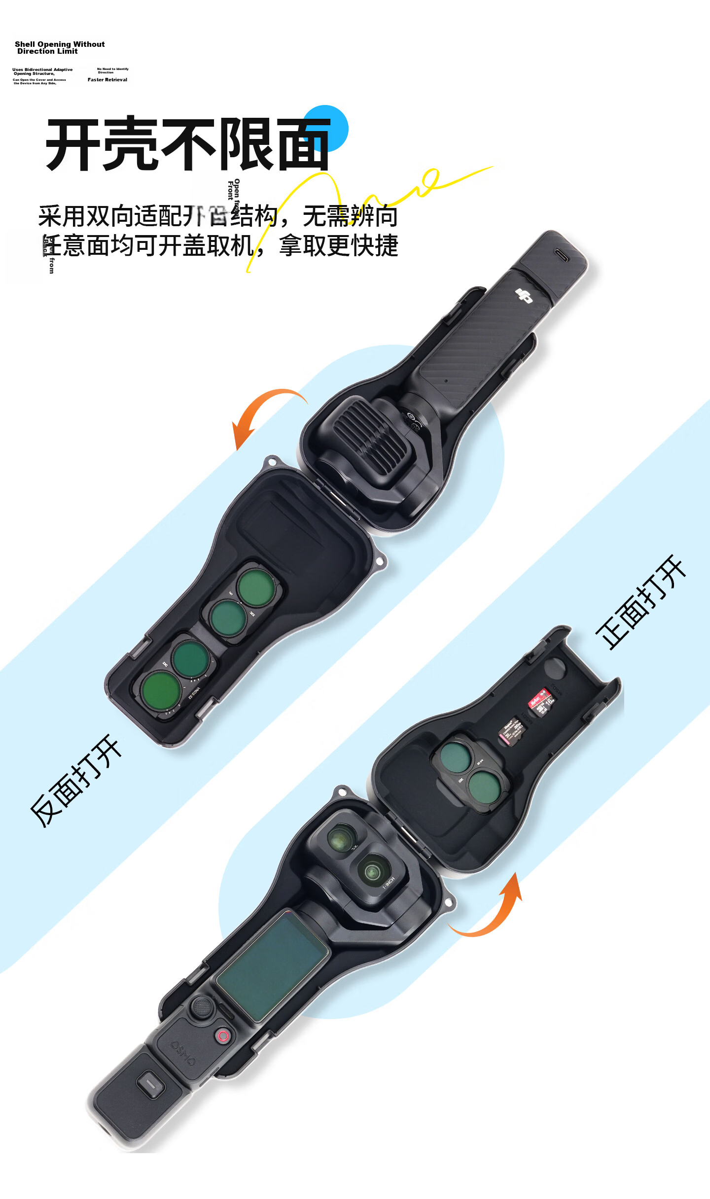 JJC DJI Pocket 4 Protective Case Pocket 3 Cover Penguin Stabilizer Multi-Function Expansion Handle Stand Charging Base Desktop Lanyard Accessories 8