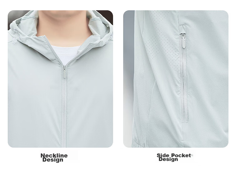 ROMON Men's Summer Ice Silk Quick-Dry Casual Business Breathable Outdoor UV Protection Jacket AG9 Green 5X 5