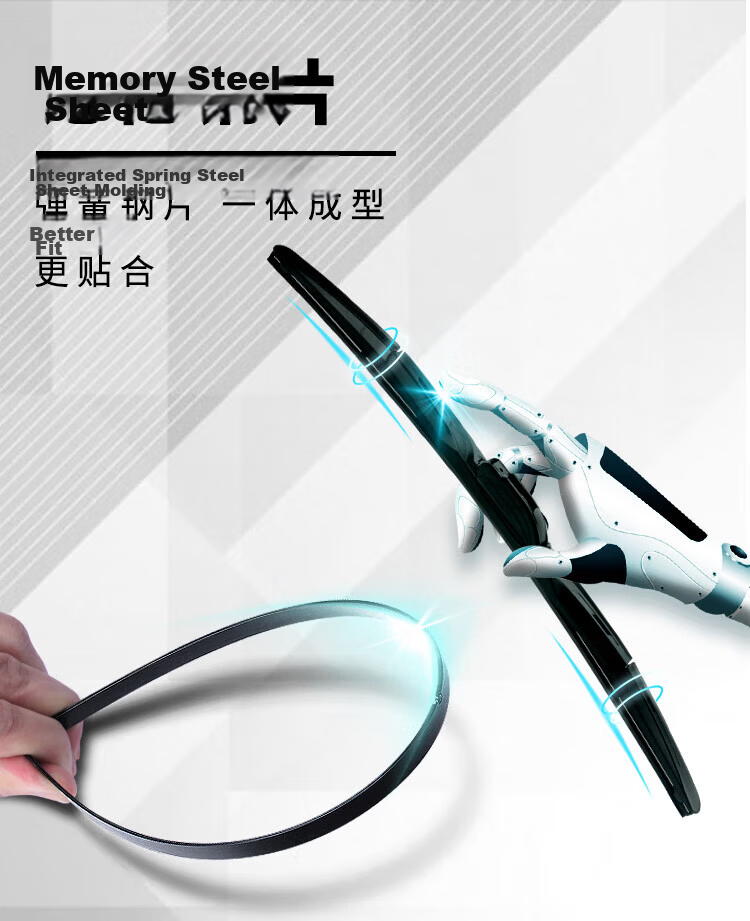 Aoming Roewe i5 [2019-Present] Frameless Wiper Blades Original Factory Car [Clip-On] 24/18 4