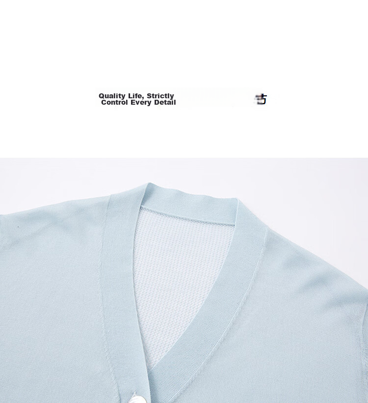 Demana [Breathable Tencel] Spring V-Neck Hollow Out Organza Spliced Loose Slim Women's Knit Cardigan 12