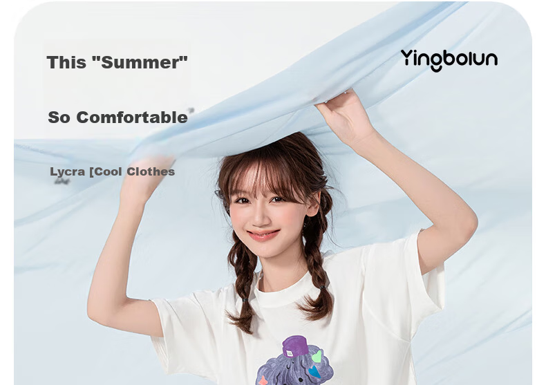 Inbolun Girls Summer Thin Short Sleeve Pajama Set for Older Children, High School Students, Homewear 20960 Off-White 175 2
