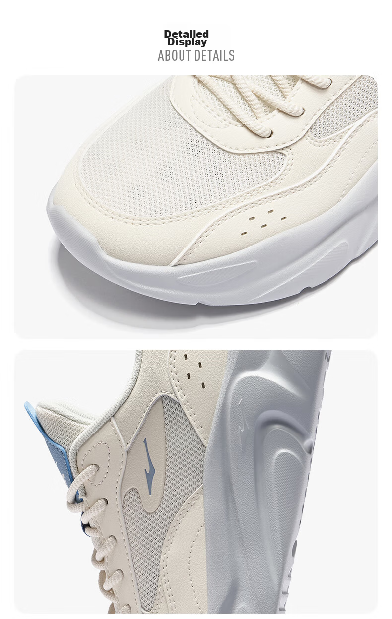 ERKE Casual Shoes for Men, Autumn Leather Mesh Versatile New Style Comfortable Soft-Soled Lightweight Athletic Running Shoes | Shuxing 24