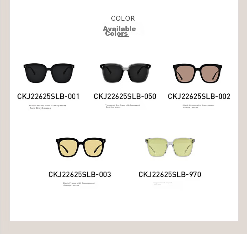 Calvin Klein Sunglasses CK Large Square Frame for Men And Women, Cycling Driving Glasses 001-6415 16