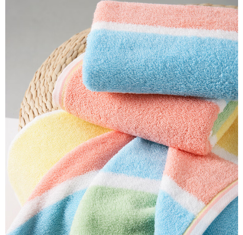 KING SHORE Class A Pure Cotton Antibacterial Towel, Absorbent Sports Face Towel, Individually Packaged 5