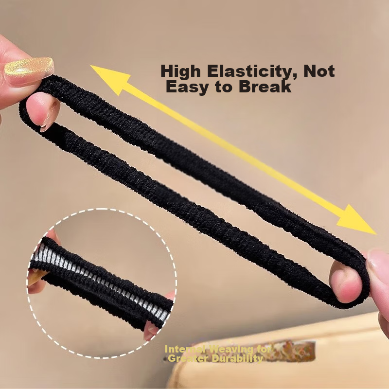 Royal Code Thickened Hair Bun Elastic Band High-End Hair Tie for Women Autumn Winter High Elastic Durable Hair Rope Leather Hair Accessory 5