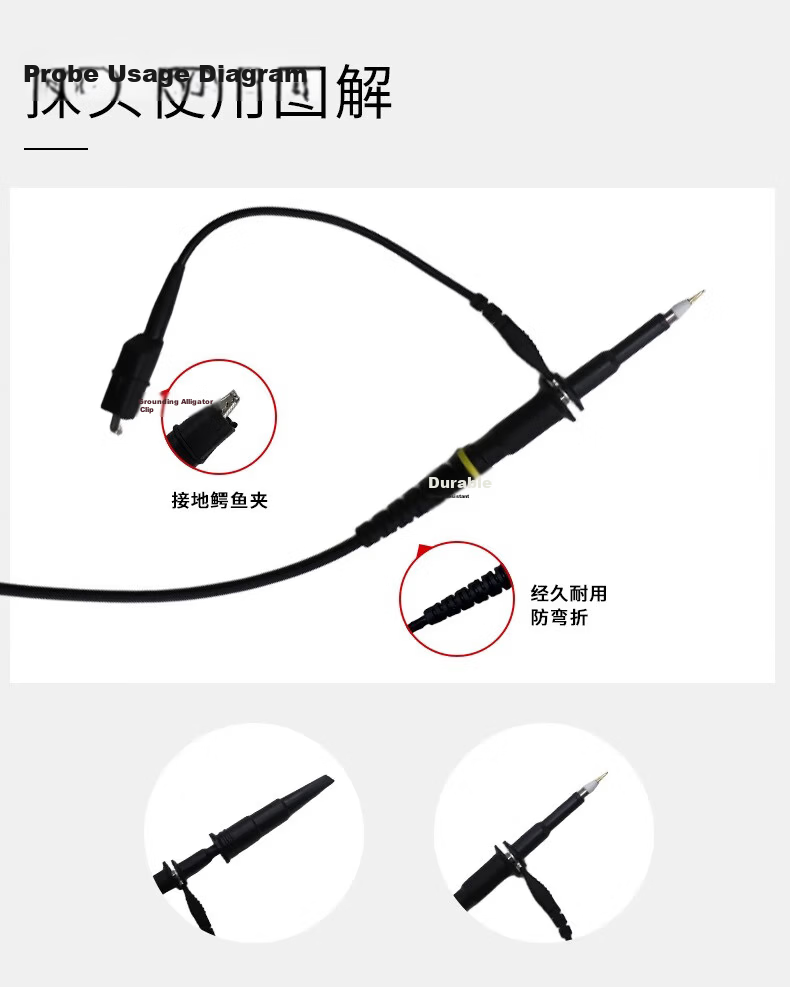 YPIO EER Pioneer YPIONEER Oscilloscope Probe P6500B 500MHz Bandwidth 10X Attenuation RMS 300V Voltage Rating 6