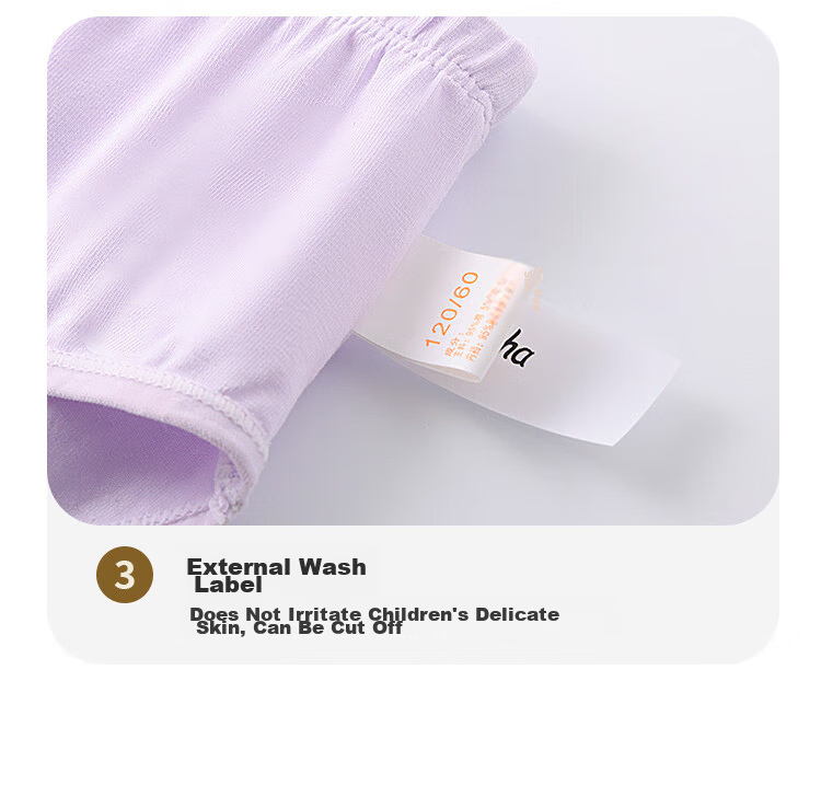 DEESHA 7A Antibacterial Mulberry Silk Gusset Children's Girls' Underwear Mid to Large Kids Youth Boxer Shorts 14