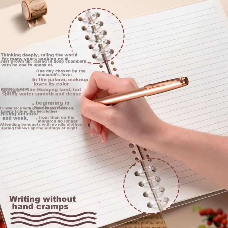 Ichimaru Ka Square Grid Loose-Leaf Notebook Study Notebook for Middle and High School Students Detachable 360-Degree Rotatable Student Error Correction Journal 660-Wine Red 8