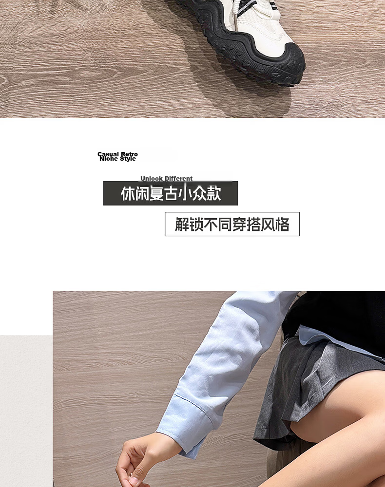 Warrior Official Women's Shoes 2026 Summer New Outdoor Hiking Shoes Women Thick Sole Lightweight Ugly Cute Shoes Beige Black Size 40 16