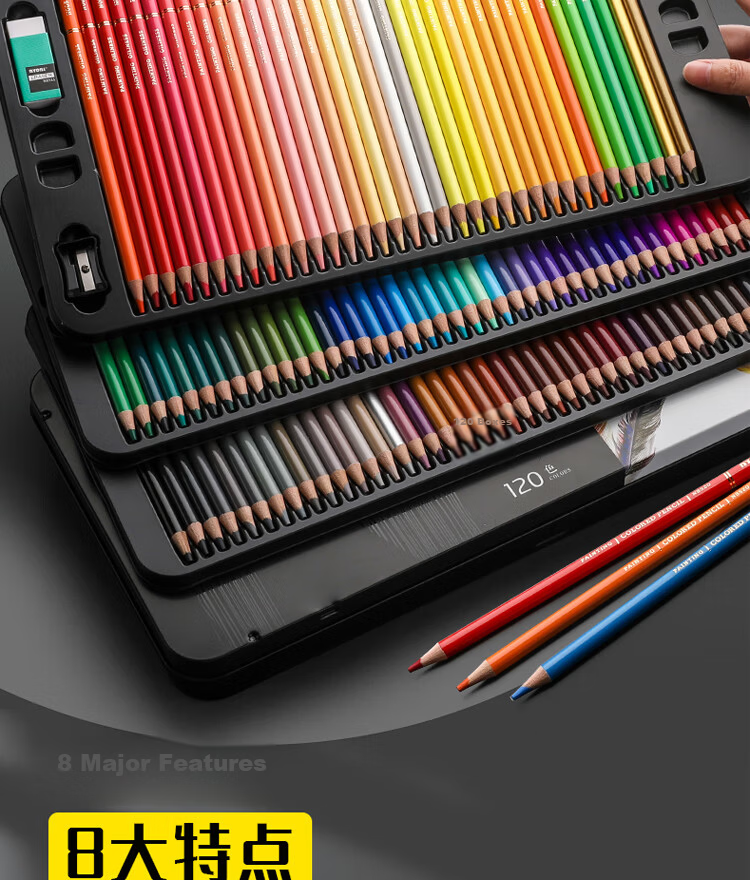 NYONI 24-Color Charcoal Pencils, Colored Sketch Pencils for Art Students, Portrait Drawing for Beginners, Quick Sketching, Student Joint Exam Art Test Professional Tools N2830 2