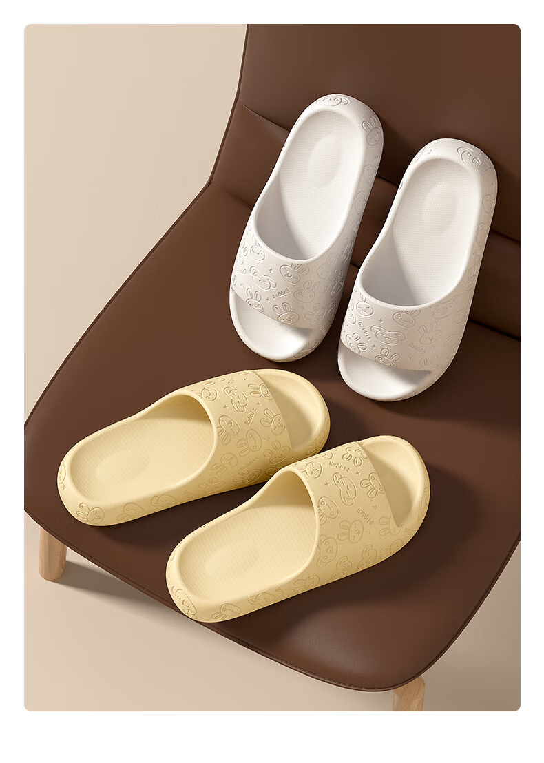 LURAD Summer Indoor Cool Slippers Women Home Thick Sole Couple Bathroom Shower Silent Slippers Men Pink 37-38 8