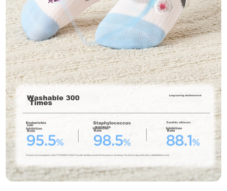 Nido Bear Kids Summer Cotton Short Socks Baby Thin Breathable Mesh Boys Ankle Socks 19