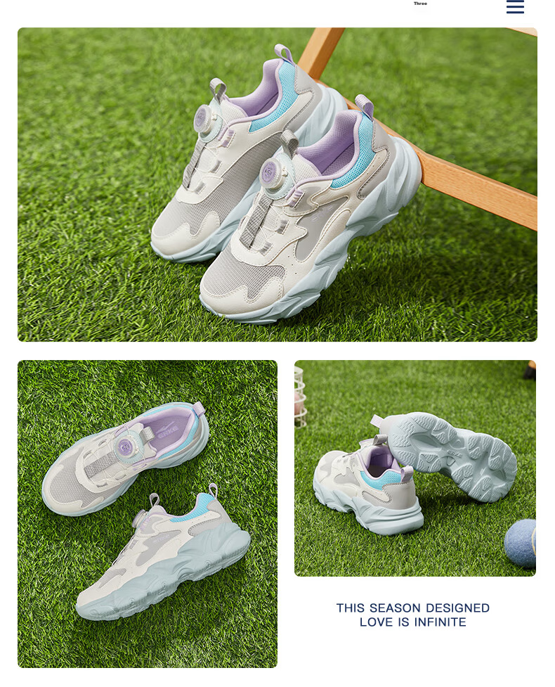 ERKE Kids Casual Shoes Boys and Girls Mesh Breathable Cushioning Running Shoes Microcrystal White/Moonstone Gray/Steel Gray Size 37 44