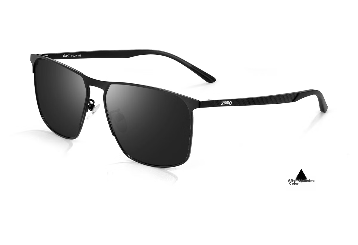 ZIPPO USA Carbon Fiber Sunglasses HUD Heads-Up Display Photochromic Polarized Driving Glasses 75858E77 Qixi Festival 23