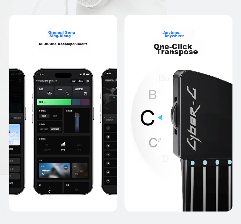 Enya [Ju Jingyi's Choice] CyberG Acoustic-Electric Guitar, Auto-Tune Beginner Smart Guitar 31
