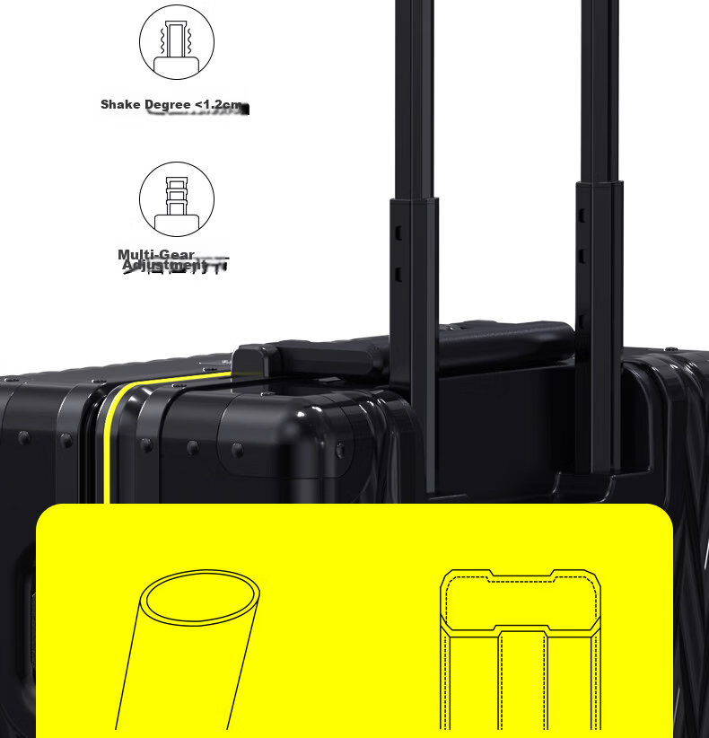 SUMMIT 20-inch Aluminum-Magnesium Alloy Luggage Full Metal Business High-End Travel Suitcase Pressure-Resistant Silent Wheels Trolley Case Blue 12