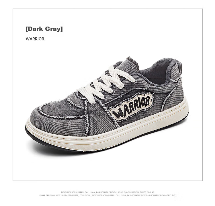Warrior Women's 2026 Spring Autumn Fashion Sneakers Classic Versatile Retro Casual Shoes Dark Gray Size 38 25