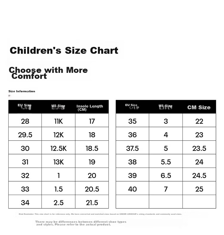 Under Armour Kids Outdoor Shoes Boys and Girls Hiking Strap Mesh Breathable Casual Sports Shoes 9