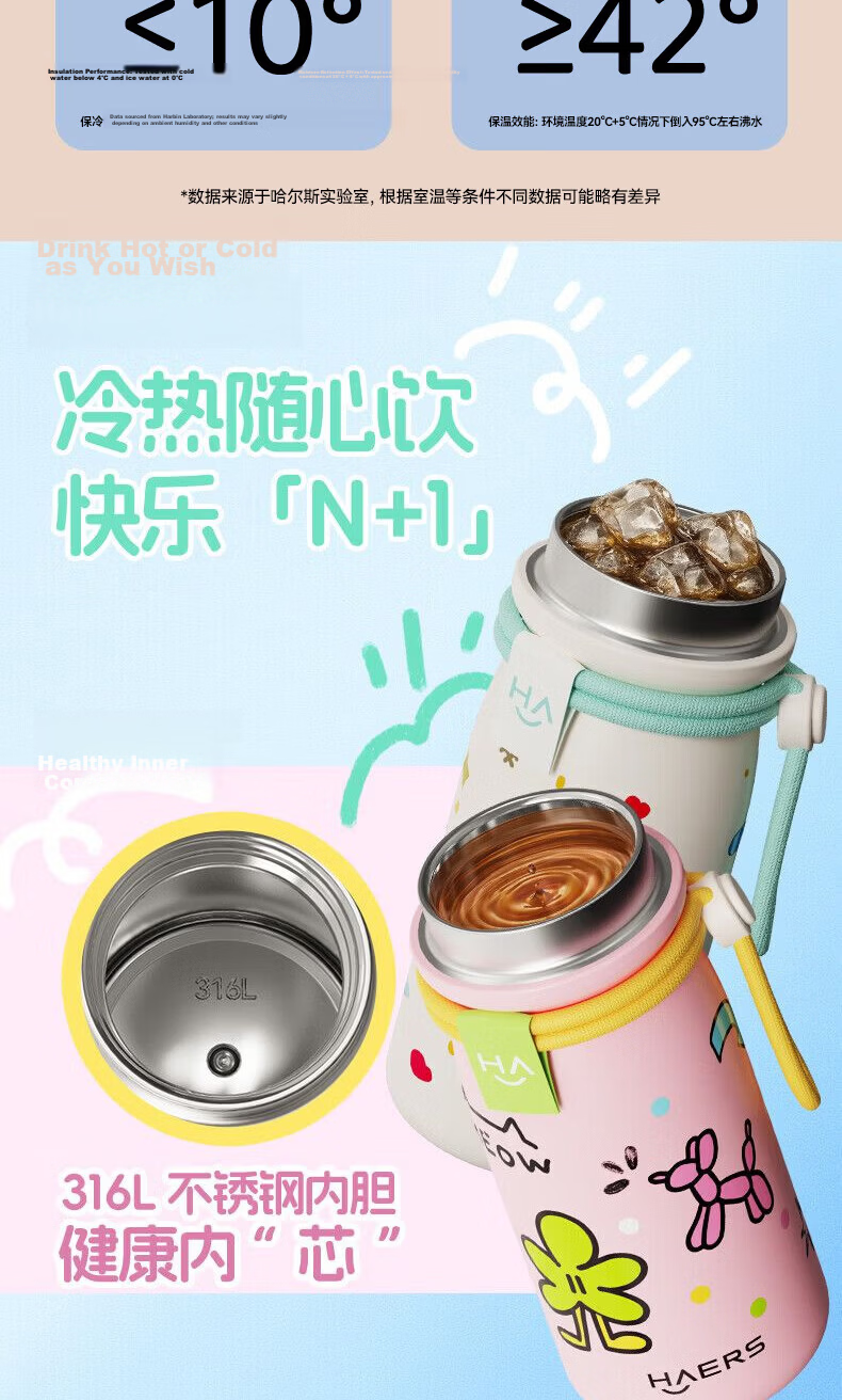 HAERS Insulated Portable Pocket Mug 316 Stainless Steel Mini Portable High-Value Tea Cup 210ML Black 7