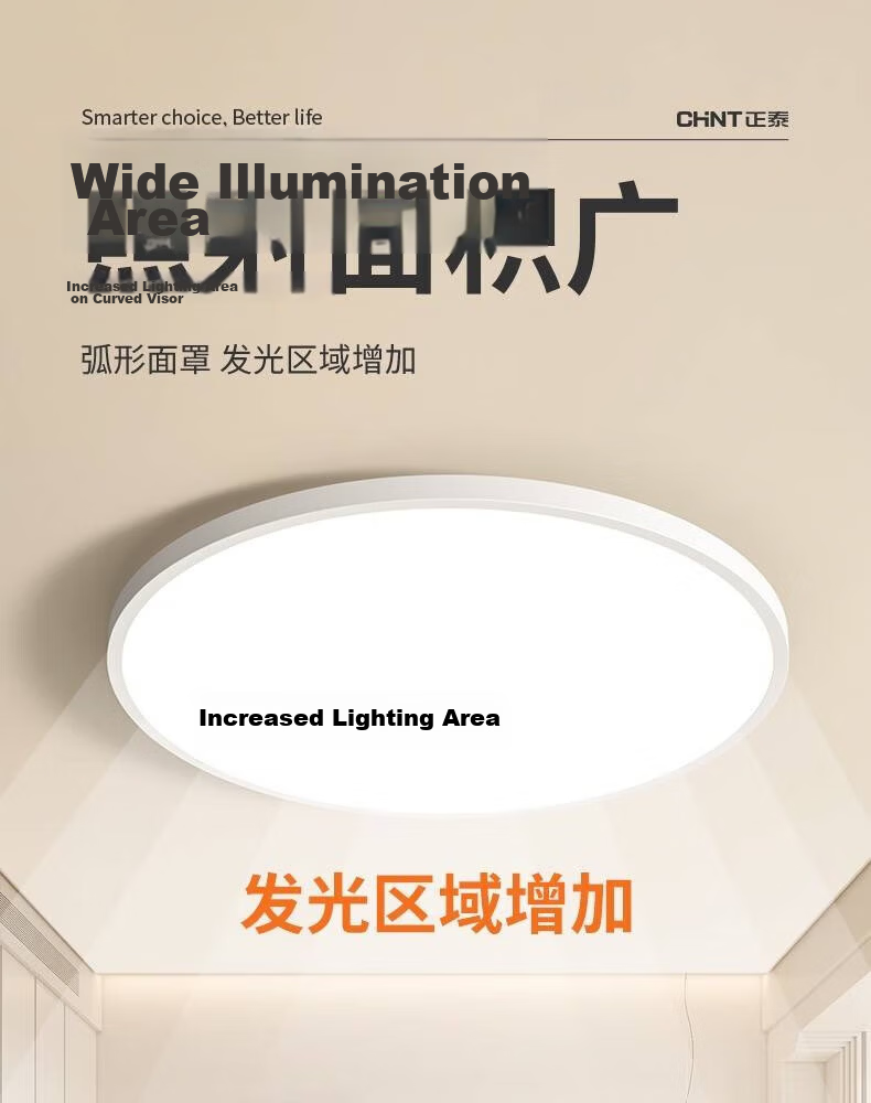 CHINT LED Tri-proof Ceiling Light IP50 Waterproof Dustproof Insect-proof Corridor Mall Restaurant Warehouse Office Light White Shell 48W Cool White 6500K 16