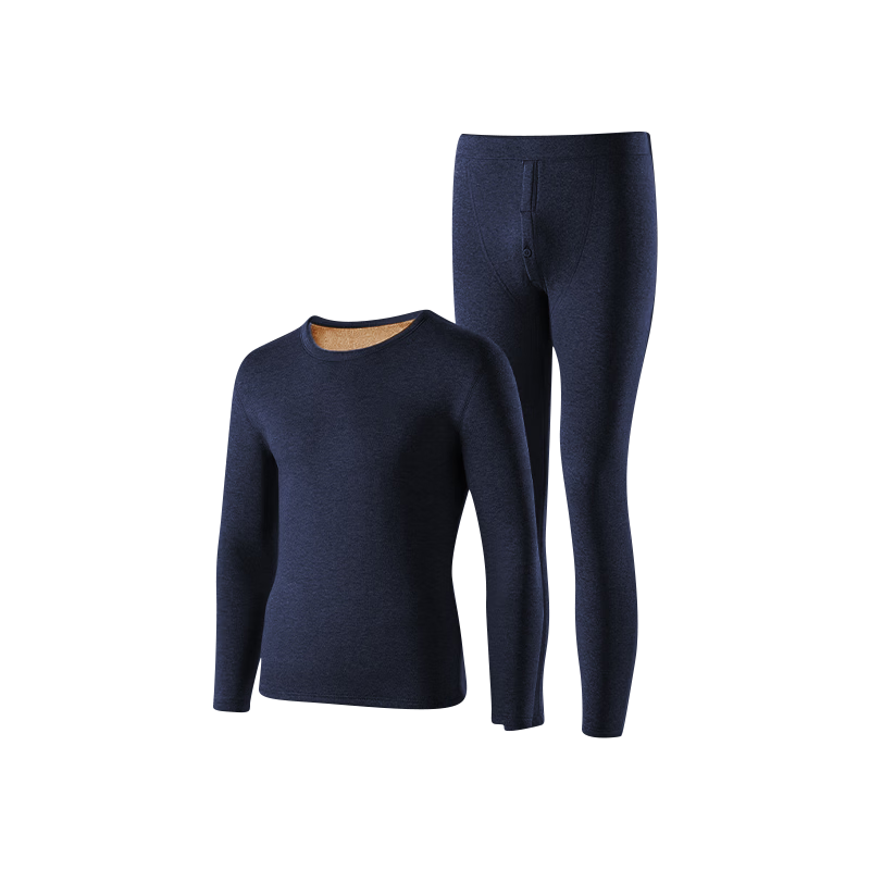 Nanjiren Thermal Underwear for Men, Autumn Top And Bottom, Thickened And Fleece-Lined, Golden Warm Armor, for Young And Middle-Aged Elderly, Thermal Clothing Set, 2XL