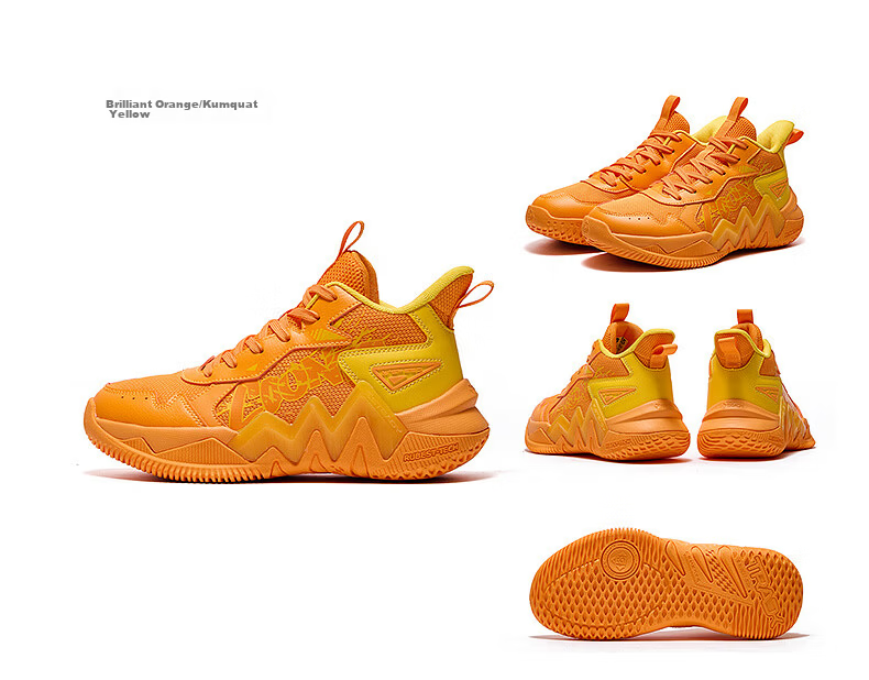 361° Warrior Kids Basketball Shoes 25-Year Four-Season Training Youth Hardcourt Durable Basketball Shoes Green Size 39 23