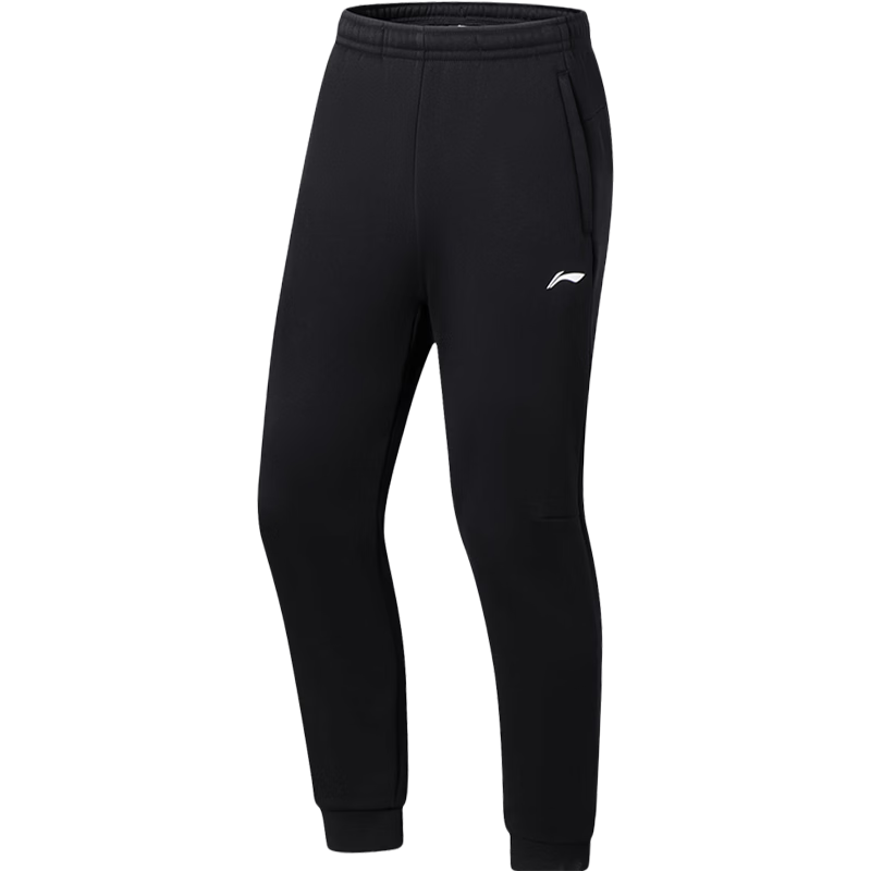 LI-NING Men's Autumn Winter Fleece-Lined Sports Pants Comfortable Warm Plus Size Casual Cotton Running Training Jogger Sweatpants