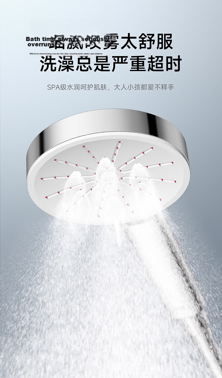 ARROW Silver Pressurized Handheld Shower Head, Home Bathroom Shower Sprayer, Single Spray Head 13