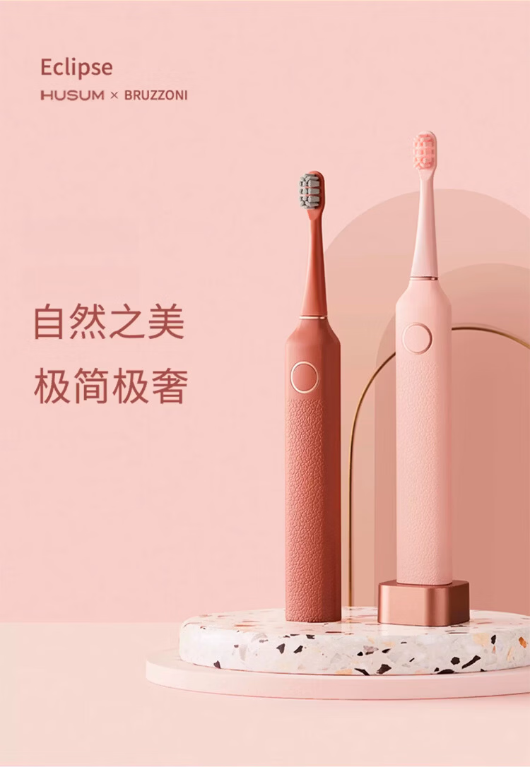 HuaShang E1 Electric Toothbrush Adult Couples Fully Automatic Smart Soft Bristles Birthday Gift E1 Pink Single with Replacement Brush Head 2