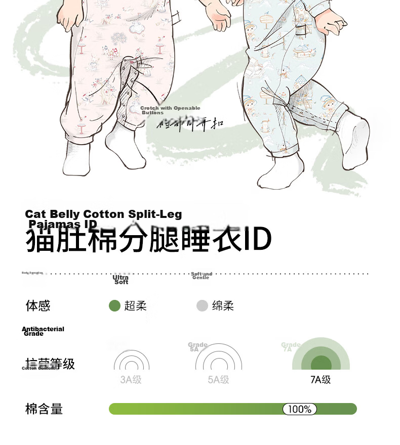 Betis Children's Pajamas Spring and Autumn Stylish New Boys Girls One-piece Baby Pure Cotton Homewear Set 4