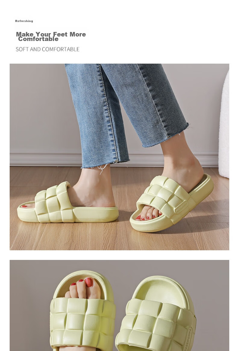 Huamei Thick-Soled Soft and Elastic Home Comfort Lightweight Non-Slip Odor-Resistant Couple Slippers HM2515 10