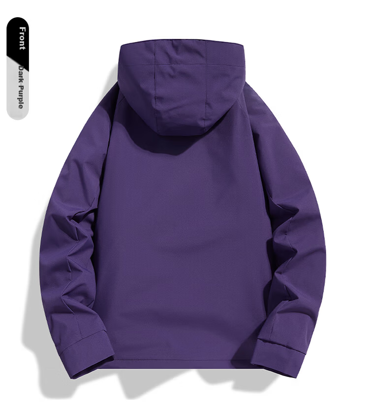 JEEP SPIRIT Men's Autumn Winter Outdoor Mountaineering Windproof Jacket 23218 Purple 2XL 15