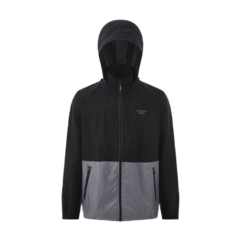 BOSIDENG Sun Protection Jacket for Men And Women, Cool-Feeling Heat Dissipation Non-Stuffy Outdoor Fishing Wear Sports Color-Block Couple's Outerwear