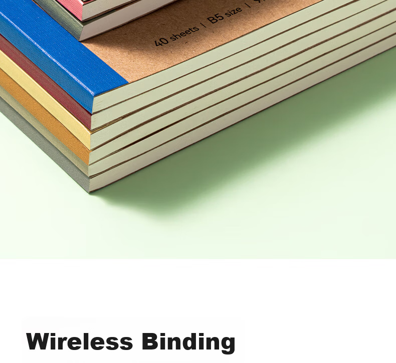 Deli English Homework Subject Notebook Bull Shield Wireless Binding 10-Pack (40 Sheets per Notebook) WB540-A 10