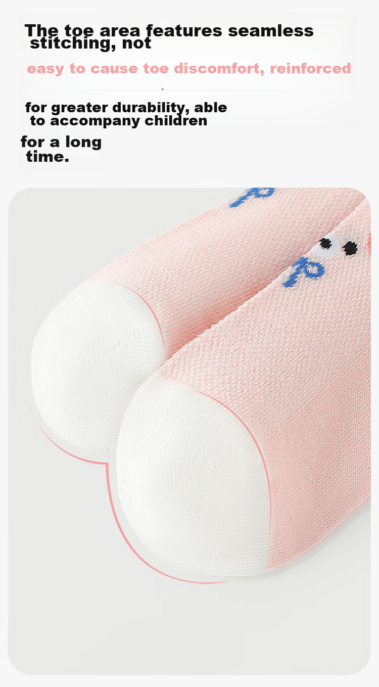 Langsha Summer Thin Girls' Socks Children's 2026 New Breathable Mesh Cotton Socks for Baby and Older Girls 7