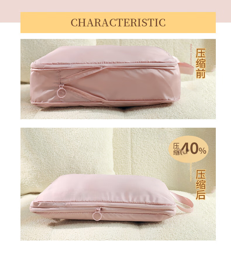 Grace Compression Travel Storage Bags Underwear Luggage Organizer Medium + Large Waterproof Minimalist Business Trip Travel Essentials 6