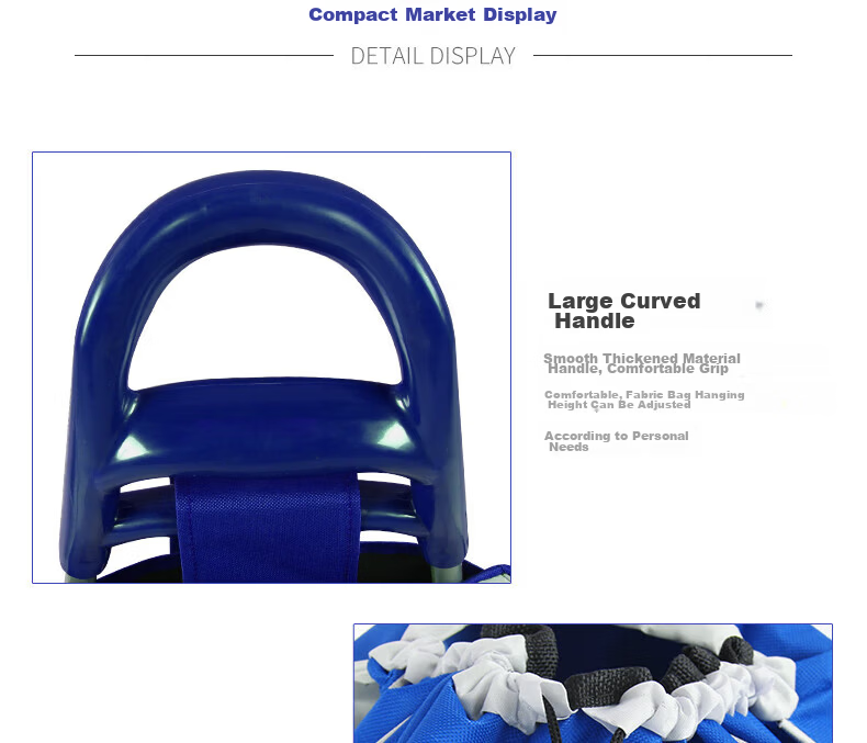 Paiying Shopping Cart, Foldable Hand-Pulled Trolley, Grocery Climbing Aid, Small Cart for Carrying Goods, Portable Pushcart, Annual Meeting Gift 12