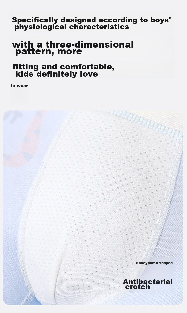 Yuzhaolin Boys' Cotton Boxer Briefs for Kids 6-12 Years Old, Class A, Soft and Comfortable, No Pinching, Toddler and Big Boys' Underwear 5