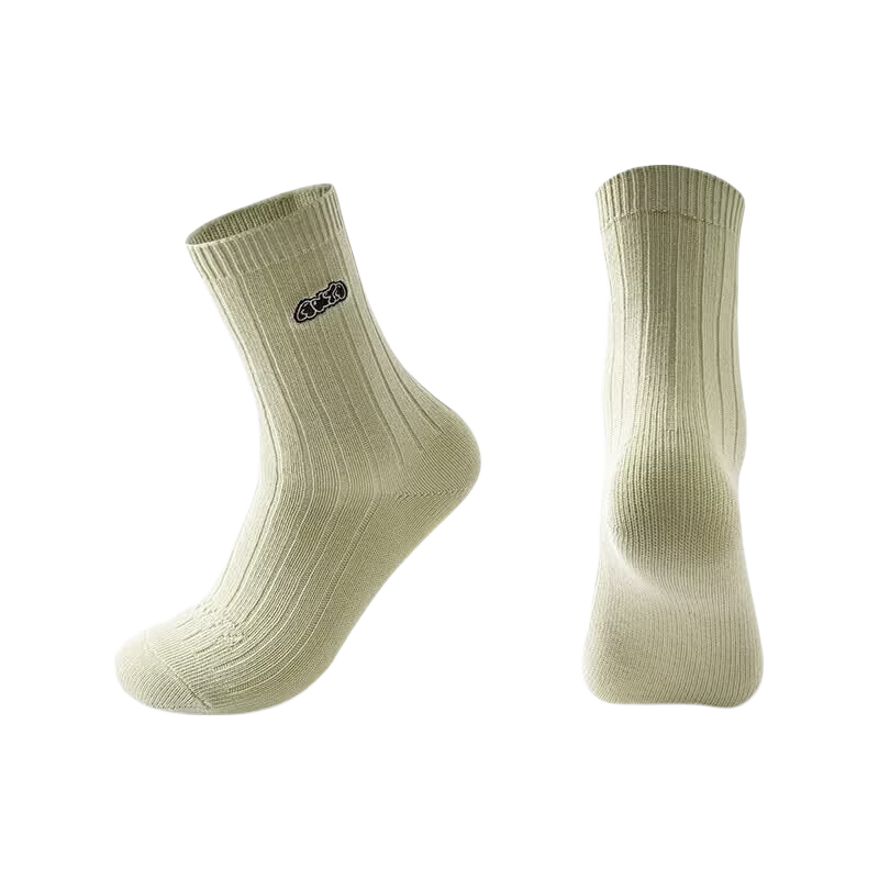 ANTA Women's Sports Socks Single or Double Pack Colorful Solid Comfortable Skin-friendly Combed Cotton Mid-calf Socks