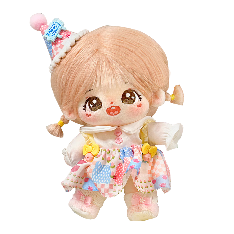 AoZhiJia Cotton Doll Toy, Girl's Birthday Gift, Pretend Play with Bones, Dress-Up Doll Stand, Plush Stuffed Animal Doll