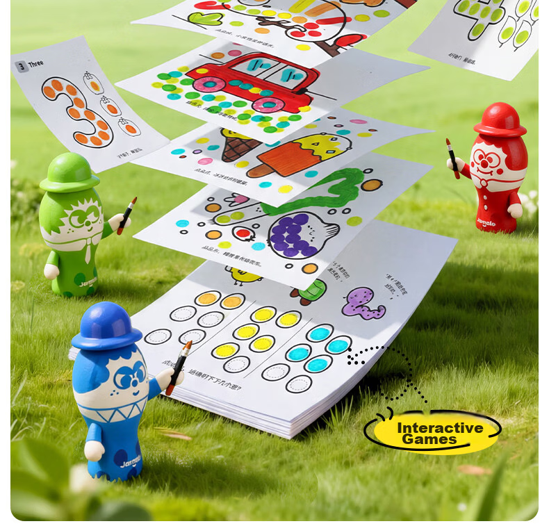 Melo Childhood Little Colorful Dot Pens Children's Early Education Baby Enlightenment Doodle Set Kindergarten Drawing Starter 6 Colors 13