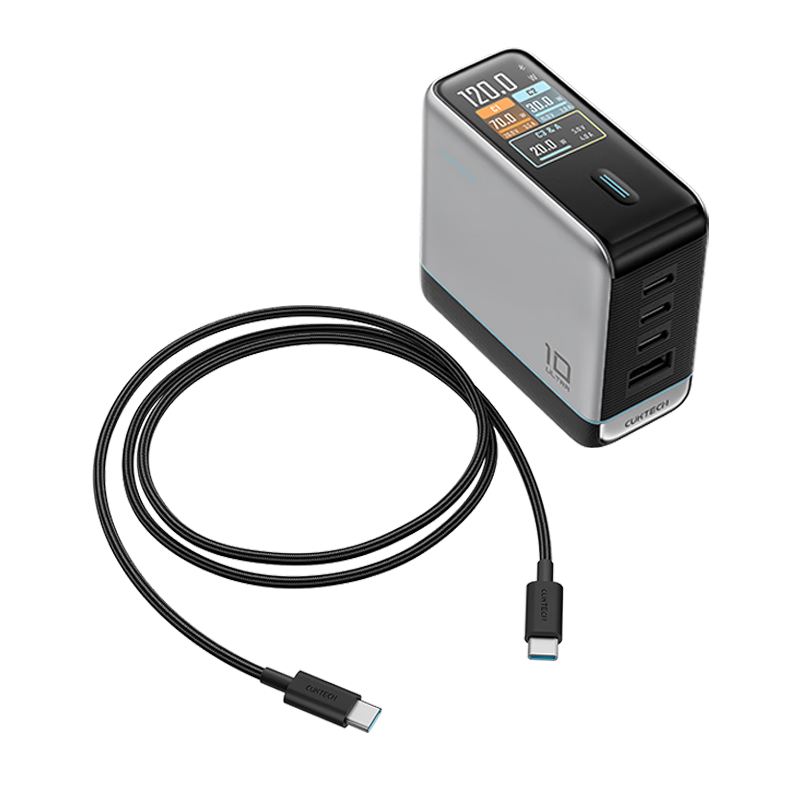 CUKTECH CoolState GaN Ultra 10 Super Power 120W Multi-Port Fast Charger Compatible with Mijia App PPS 100W Laptop Apple Xiaomi