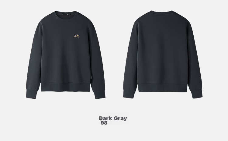 HLA Men's Autumn 25 Mountain Series Round Neck Embroidered Soft Long Sleeve Men's Sweatshirt 18