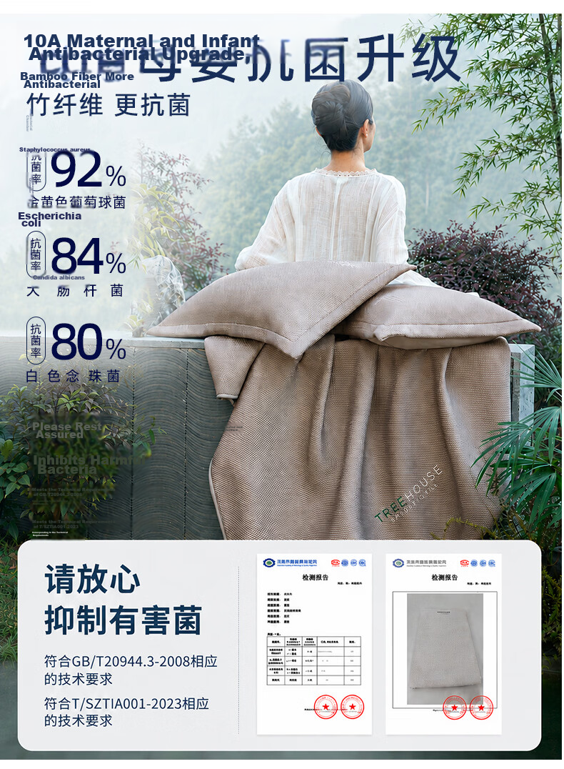 Fengyun [Muyu·Shi] Ice Silk Fitted Sheet A-Class Antibacterial Foldable Summer Cooling Mat Three-Piece Set Gray Coffee 1.8*2m Gray 5