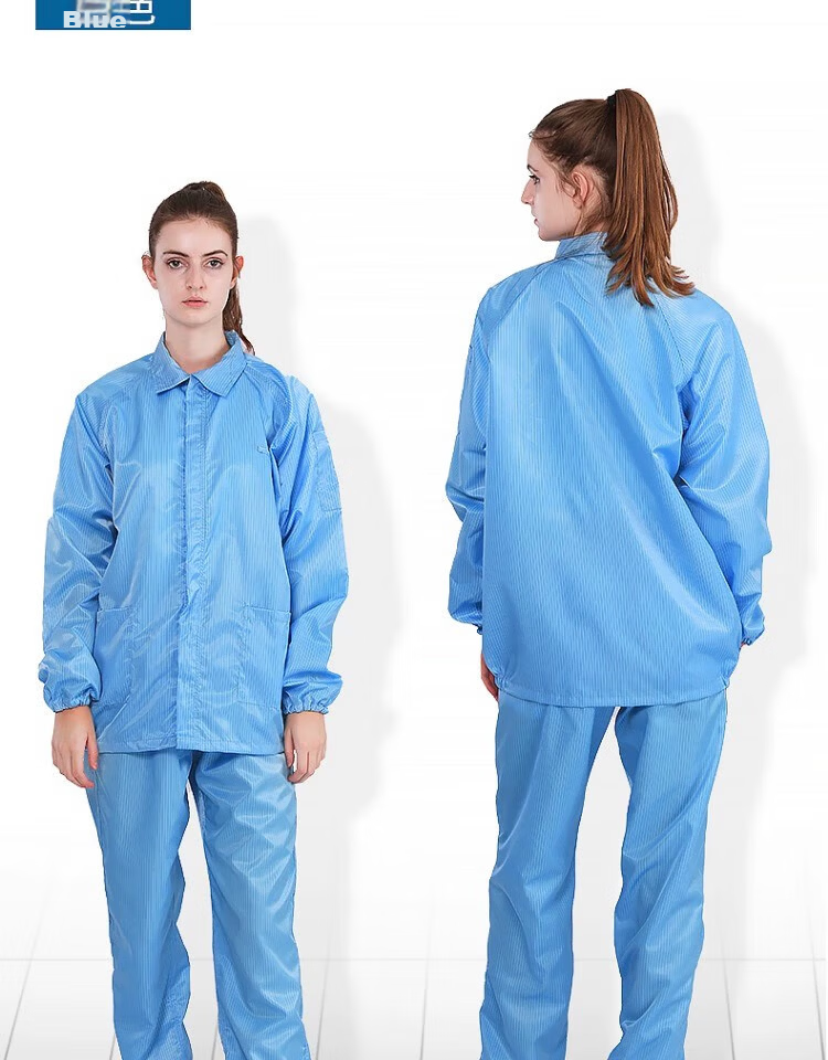 Mulang Anti-Static Two-Piece Cleanroom Suit Food Factory Protective Clothing Electronics Workshop Dustproof Workwear White 2XL [Jing Suda] 17