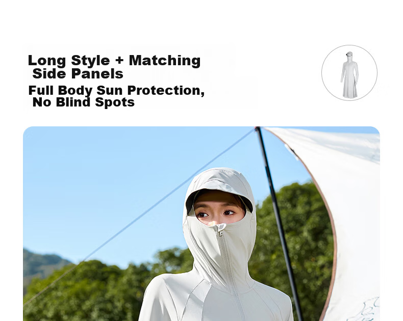 361° Women's Long Sun Protection Jacket Spring Summer Cooling UPF200+ UV Protection Outdoor Breathable Coat 662624601-3 18