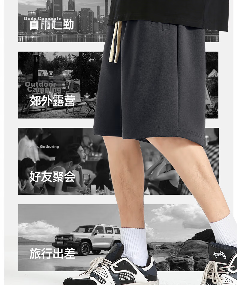 Warrior Men's Shorts Summer 2026 New Japanese Style Loose Running Sports Five-Point Pants Black 3XL 11