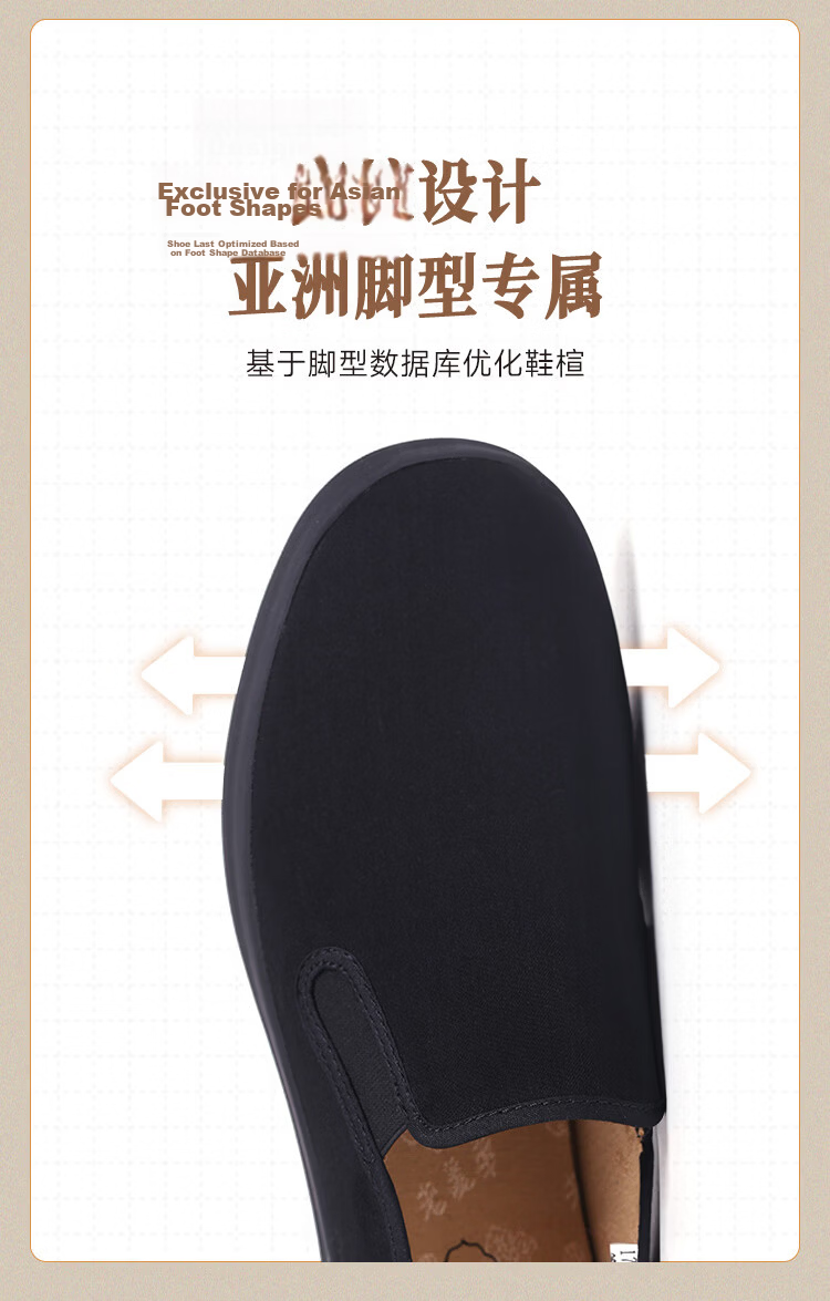 Laomeihua Father's Day Gift, Men's Canvas Shoes, Casual Comfortable Slip-On Loafers, Year-Long Style, Size 39 (245mm) 5